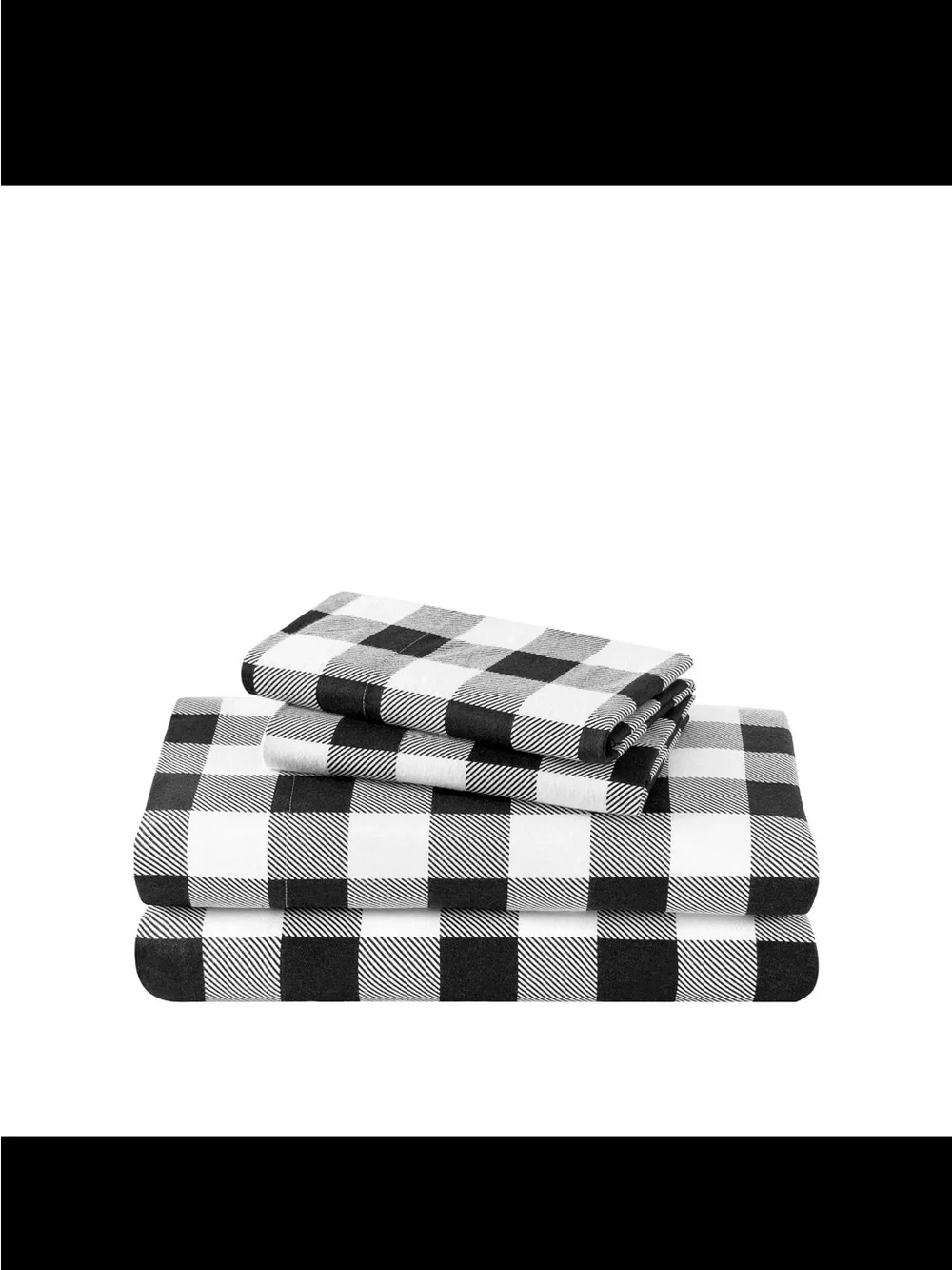 Bare Home | Cal King Black & White Flannel Sheet Set